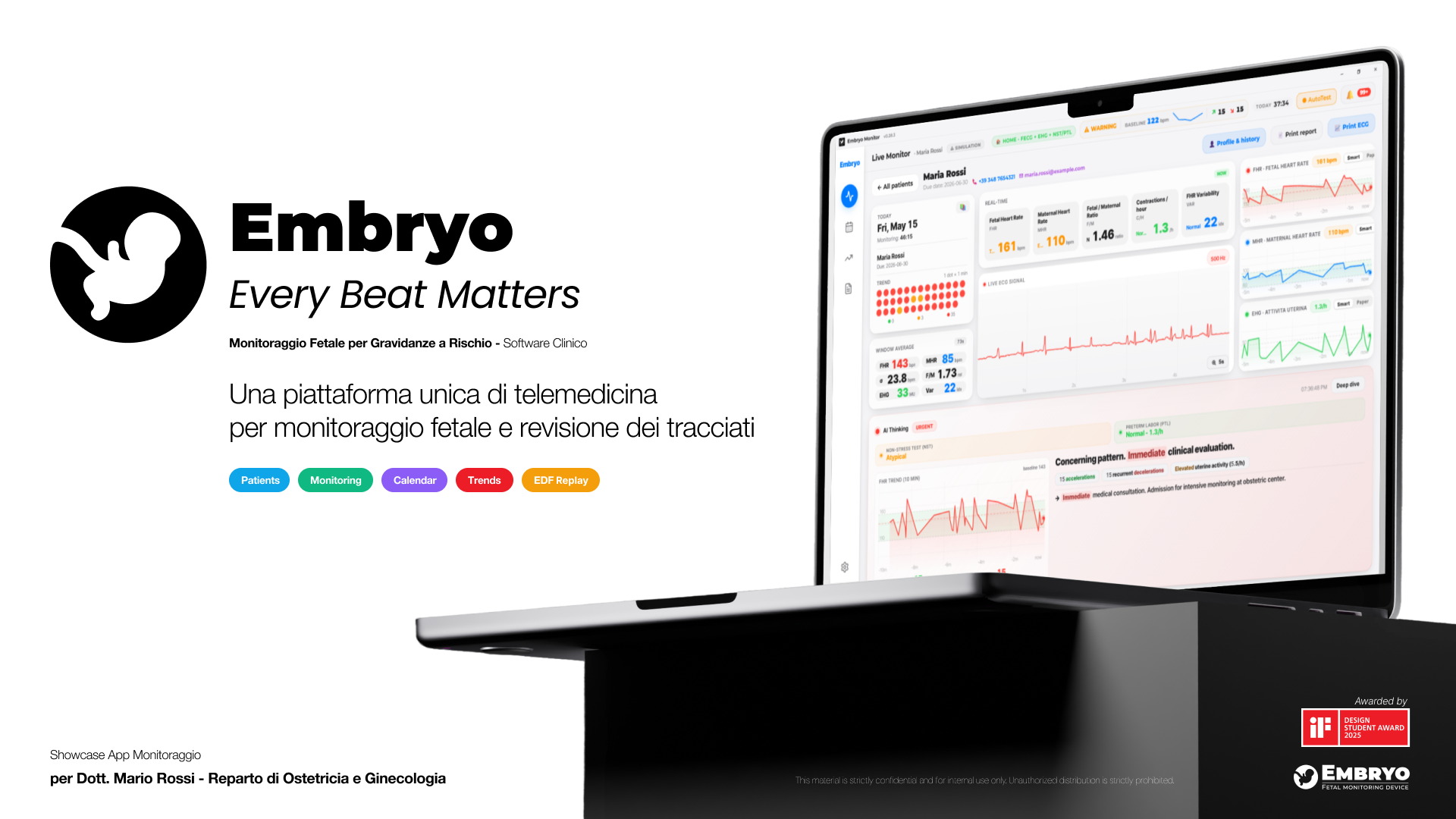 EmbryoMonitor — connected clinical software for fetal monitoring